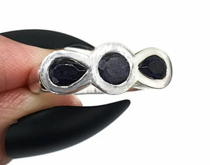 Iolite Ring, Size 7.5, Sterling Silver, Water Sapphire, Blue Violet Gemstone - GemzAustralia 