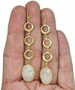 Gemstone Earrings, Sterling Silver, 14K gold Electroplated, Choose your Gemstone - GemzAustralia 