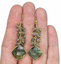 Load image into Gallery viewer, Dangly Gemstone Earrings, Sterling Silver, 14K gold Electroplated, Variety of Gemstone - GemzAustralia 