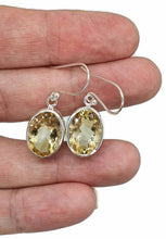 Load image into Gallery viewer, Gemstone Earrings, Oval Shape, Sterling Silver, Bezel Set, Filigree Design - GemzAustralia 