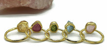 Load image into Gallery viewer, Rough Gemstone Ring, Sterling Silver, 14K gold Electroplated, Raw Gemstone - GemzAustralia 