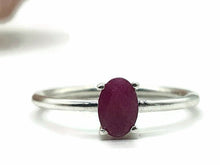 Load image into Gallery viewer, Ruby Ring, Sterling Silver, Oval, Round &amp; Pear Shape, July Birthstone, Stacker - GemzAustralia 