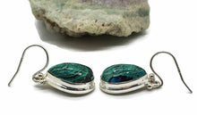 Load image into Gallery viewer, Chrysocolla Malachite Earrings, Sterling Silver, Pear Shaped, Serenity Stone - GemzAustralia 