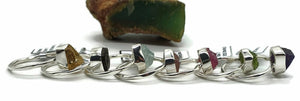Rough Gemstone Ring, Sterling Silver, Raw Gemstone, Natural Gemstone - GemzAustralia 