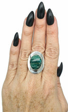 Load image into Gallery viewer, Amazonite Ring, Size 7.5, Sterling Silver, Oval Shaped, Bezel Setting - GemzAustralia 