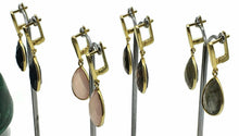 Load image into Gallery viewer, Gorgeous Gemstone Earrings, Pear Shaped, Sterling Silver, Gold Plated - GemzAustralia 