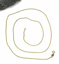 Load image into Gallery viewer, Gold Snake Chain, 61 cm, 24 inches, Sterling Silver, 14K gold Electroplated, - GemzAustralia 