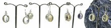 Load image into Gallery viewer, Gemstone Earrings, Oval Shape, Sterling Silver, Bezel Set, Filigree Design - GemzAustralia 