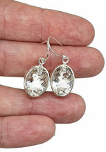 Load image into Gallery viewer, Gemstone Earrings, Oval Shape, Sterling Silver, Bezel Set, Filigree Design - GemzAustralia 