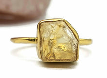 Load image into Gallery viewer, Rough Gemstone Ring, Sterling Silver, 14K gold Electroplated, Raw Gemstone - GemzAustralia 