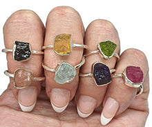 Load image into Gallery viewer, Rough Gemstone Ring, Sterling Silver, Raw Gemstone, Natural Gemstone - GemzAustralia 