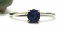 Load image into Gallery viewer, Blue Sapphire ring, Sterling Silver, Round Shaped, Australian Sapphire, September Birthstone - GemzAustralia 