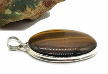 Load image into Gallery viewer, Tiger&#39;s Eye Pendant, Sterling Silver, Oval Shaped, Kundalini Awakening - GemzAustralia 