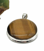 Load image into Gallery viewer, Tiger&#39;s Eye Pendant, Sterling Silver, Oval Shaped, Kundalini Awakening - GemzAustralia 