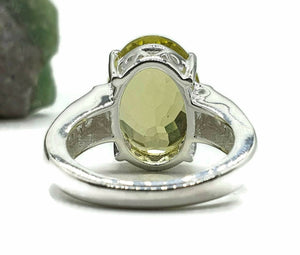 Lemon Quartz & Zircon Ring, 4 Sizes, 8 carats, Sterling Silver, Oval Shaped - GemzAustralia 