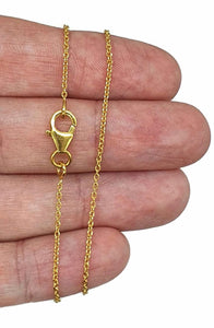 Gold Belcher Link Chain, 18 inches, Sterling Silver, 14K gold Electroplated, 45cm - GemzAustralia 