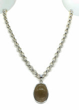 Load image into Gallery viewer, Golden Rutilated Quartz Pendant, Sterling Silver, Oval Shaped, 45 Carats - GemzAustralia 