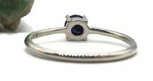 Blue Sapphire ring, Sterling Silver, Round Shaped, Australian Sapphire, September Birthstone - GemzAustralia 