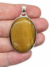 Load image into Gallery viewer, Tiger&#39;s Eye Pendant, Sterling Silver, Oval Shaped, Kundalini Awakening - GemzAustralia 