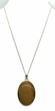 Load image into Gallery viewer, Tiger&#39;s Eye Pendant, Sterling Silver, Oval Shaped, Kundalini Awakening - GemzAustralia 