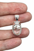 Load image into Gallery viewer, Clear Quartz Pendant, Sterling Silver, Lazer faceted, Oval Shaped - GemzAustralia 