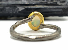 Load image into Gallery viewer, Ethiopian Opal Ring, Size 8, Sterling Silver, 14K Rose Gold Electroplated - GemzAustralia 
