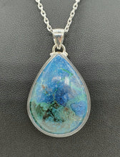 Load image into Gallery viewer, Shattuckite Pendant, Sterling Silver, mix of Azurite, Chrysocolla &amp; Malachite Gemstones - GemzAustralia 