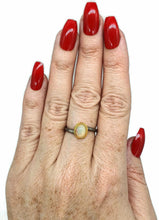 Load image into Gallery viewer, Ethiopian Opal Ring, Size 8, Sterling Silver, 14K Rose Gold Electroplated - GemzAustralia 