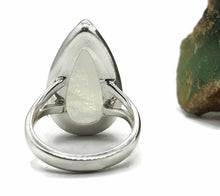 Load image into Gallery viewer, Rainbow Moonstone Ring, Size 7, Sterling Silver, Pear Shape, Natural Gem - GemzAustralia 