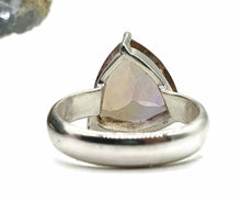 Load image into Gallery viewer, Ametrine Ring, Size 5, Sterling Silver, Trillion Shaped, Mixture of Amethyst &amp; Citrine - GemzAustralia 