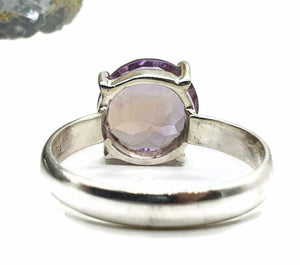 Ametrine Ring, Size 11, Sterling Silver, Round Faceted, Solitaire Ring - GemzAustralia 