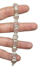 Load image into Gallery viewer, Raw Rose Quartz Bracelet, Sterling Silver, Natural Shaped, Rough Rose Quartz - GemzAustralia 