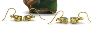 Peridot or Blue Topaz Earrings, Sterling Silver, 18K gold electroplated, August & December Birthstones - GemzAustralia 