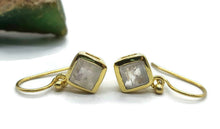 Load image into Gallery viewer, Amethyst or Rainbow Moonstone Earrings, Sterling Silver, 18K gold plated - GemzAustralia 