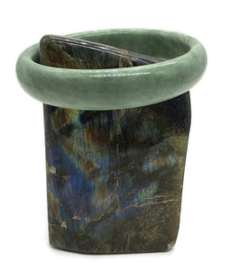 Nephrite Jade Bangle, Solid Green Jade Bangle, Protection Gem, Lucky Gemstone - GemzAustralia 