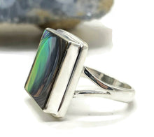 Load image into Gallery viewer, Paua Shell Ring, Size 7, Sterling Silver, Abalone Shell, Square Shape - GemzAustralia 