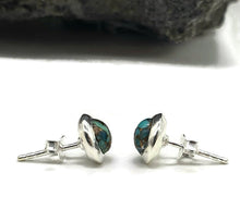 Load image into Gallery viewer, Turquoise Studs, Sterling Silver, Round Shaped, Blue Turquoise Earrings - GemzAustralia 