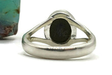 Load image into Gallery viewer, Black Star Sapphire Ring, Size 7, Sterling Silver, Oval Shaped, September Birthstone - GemzAustralia 