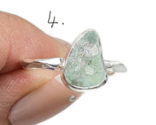 Load image into Gallery viewer, Raw Aquamarine Ring, 4 sizes, Sterling Silver, Rough Gemstone, Raw Aquamarine - GemzAustralia 