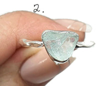 Load image into Gallery viewer, Raw Aquamarine Ring, 4 sizes, Sterling Silver, Rough Gemstone, Raw Aquamarine - GemzAustralia 