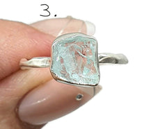 Load image into Gallery viewer, Raw Aquamarine Ring, 4 sizes, Sterling Silver, Rough Gemstone, Raw Aquamarine - GemzAustralia 