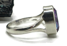 Load image into Gallery viewer, Mystic Topaz Ring, 2 Sizes, Sterling Silver, Oval Shaped, Purple / Green Gem - GemzAustralia 