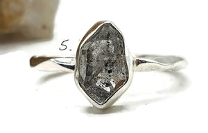 Raw Clear Quartz Ring, 4 Sizes, Sterling Silver, Psychic Stone, Soul Cleanser - GemzAustralia 
