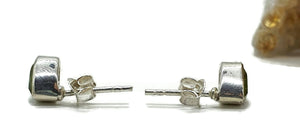 Peridot Stud Earrings, Sterling Silver, Pear Shaped, August Birthstone - GemzAustralia 