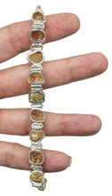 Load image into Gallery viewer, Raw Citrine Bracelet, Sterling Silver, Rough Citrine, November Birthstone - GemzAustralia 