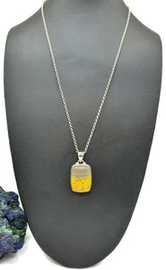 Bumblebee Pendant, Eclipse Jasper, Sterling Silver, Rectangle Shape - GemzAustralia 