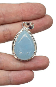 Aquamarine Pendant, Sterling Silver, March Birthstone - GemzAustralia 