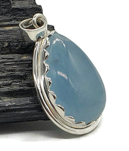 Aquamarine Pendant, Sterling Silver, March Birthstone - GemzAustralia 