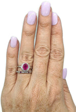 Load image into Gallery viewer, Ruby Eternity Ring, 3 sizes, Sterling Silver, Stacker Ring, Band Ring - GemzAustralia 