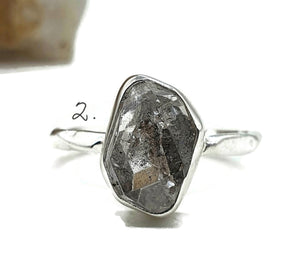 Raw Clear Quartz Ring, 4 Sizes, Sterling Silver, Psychic Stone, Soul Cleanser - GemzAustralia 